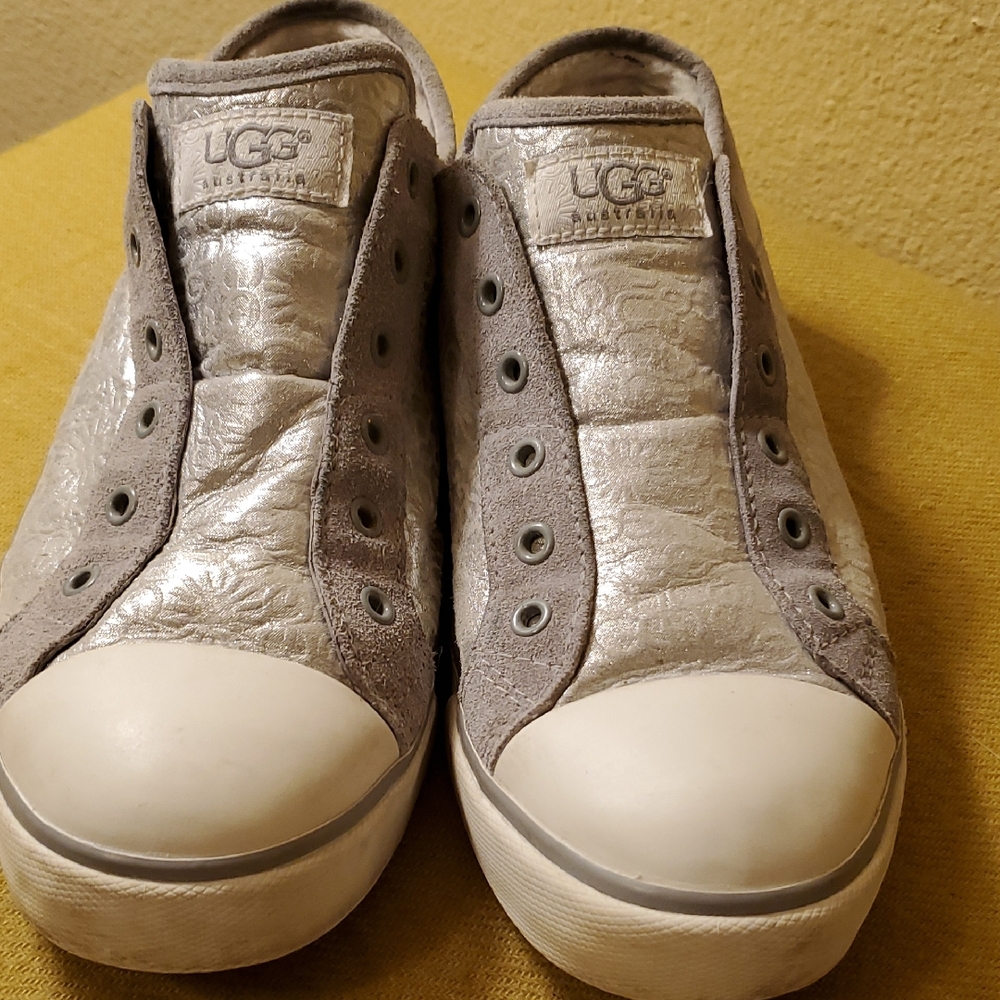 UGG Women's Silver Slip-On Sneakers
